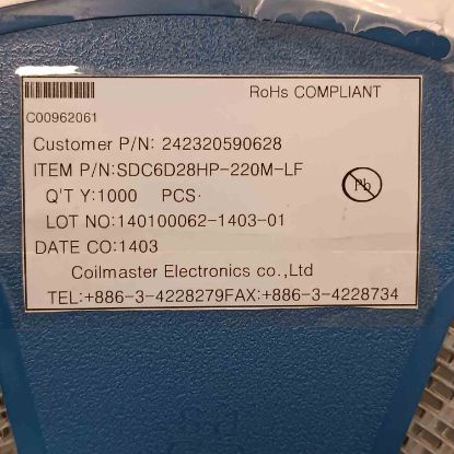 SDC6D28HP-220LF 22uH SMD BOBİN resmi