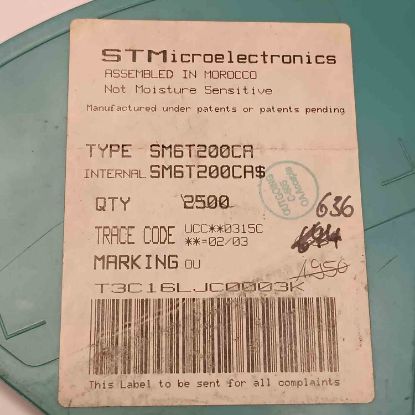 SM6T200CA 200V 600W STMicroelectronics Transil DİYOT resmi