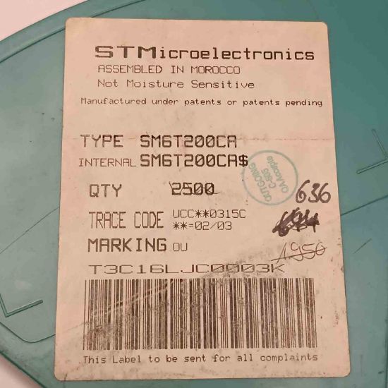 SM6T200CA 200V 600W STMicroelectronics Transil DİYOT resmi