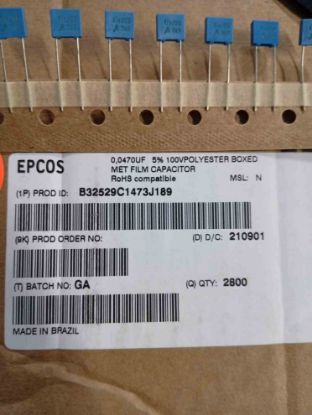 B32529C1473J189 47NF 100V 5mm POLYESTER KONDANSATÖR resmi