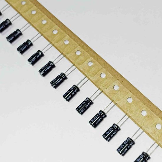 100MF 25V 6x11 105 YAGEO ELKO KONDANSATÖR resmi