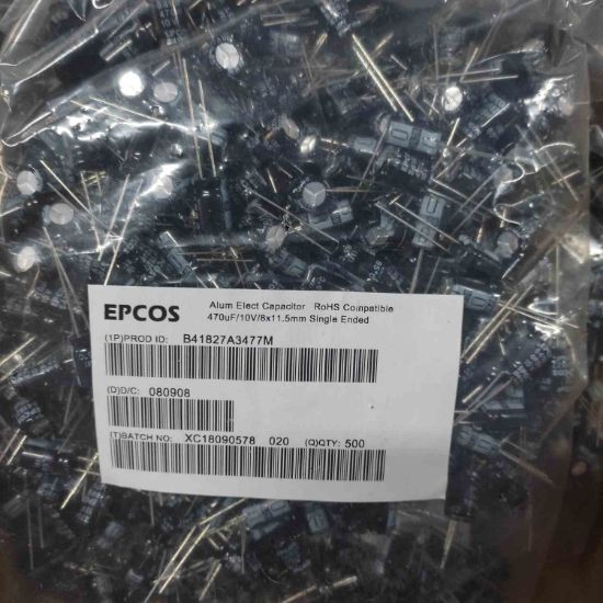 B41827A3477M 470MF 10V KONDANSATÖR resmi