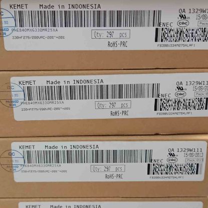 PHE840MX6330MR25XA 330NF 275VAC 15 0.2 KEMET POLYESTER KONDANSATÖR resmi
