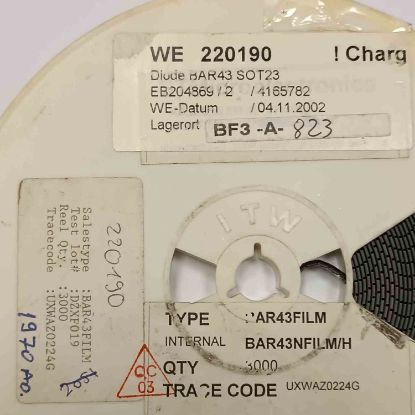 BAR43 30V 0.2A SOT23 PHILIPS SCHOYKY DİYOT resmi