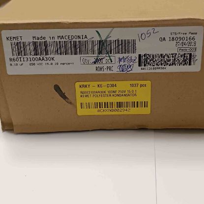 R60II3100AA30K 100NF 250V 15 0.1 KEMET POLYESTER KONDANSATÖR resmi