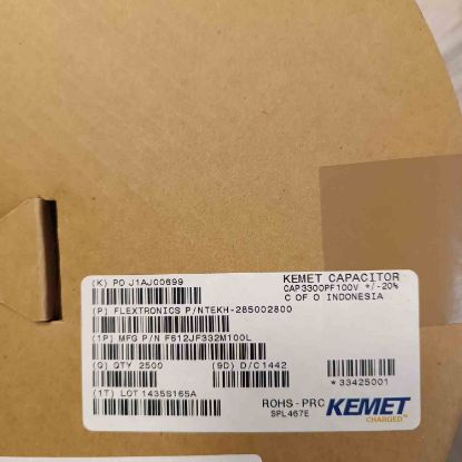 F612JF332M100L 3.3NF 100V 5 0.2 KEMET POLYESTER KONDANSATÖR resmi