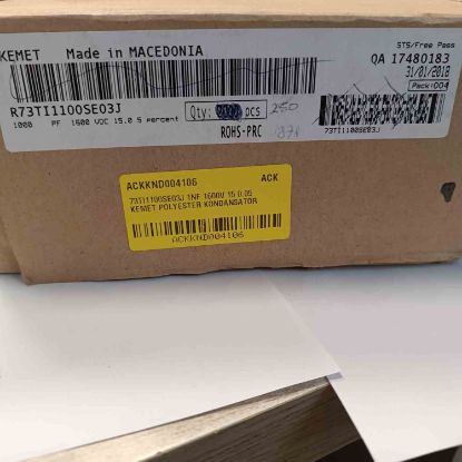 73TI1100SE03J 1NF 1600V 15 0.05 KEMET POLYESTER KONDANSATÖR resmi