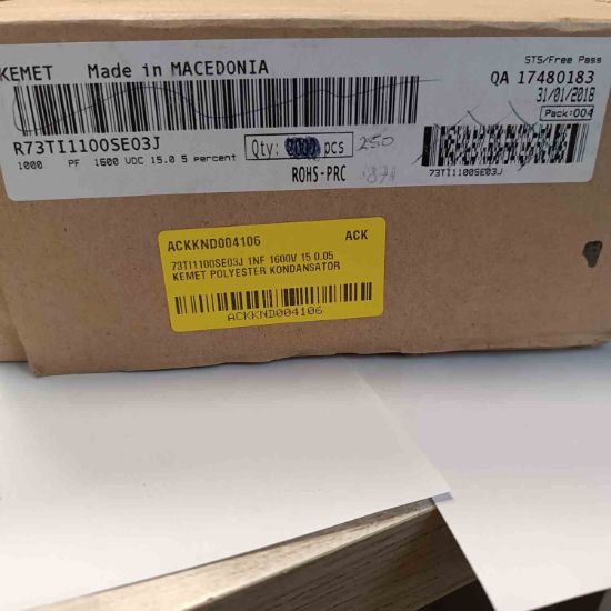 73TI1100SE03J 1NF 1600V 15 0.05 KEMET POLYESTER KONDANSATÖR resmi