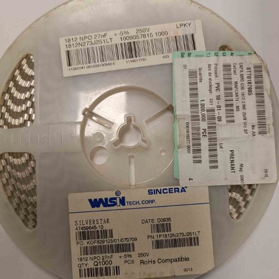 1P1812N273J251LT 27NF 250V 1812 N/A SMD SERAMİK KONDANSATÖR resmi