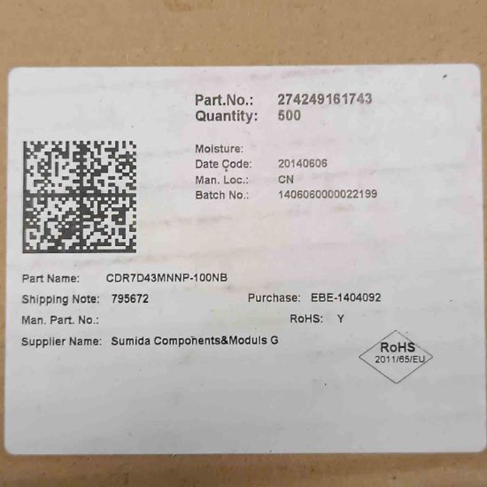 CDR7D43MNNP-100NB 10uH 2.5A 7.3x7.3x4.5 SMD BOBİN resmi