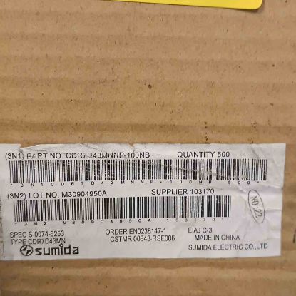 CDR7D43MNNP-100NB 10uH 2.5A 7.3x7.3x4.5 SMD BOBİN resmi