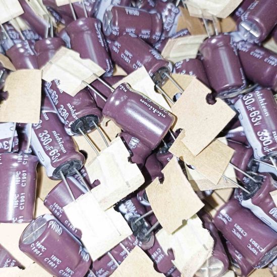 330MF 63V 12x20 NICHICON ELKO KONDANSATÖR resmi