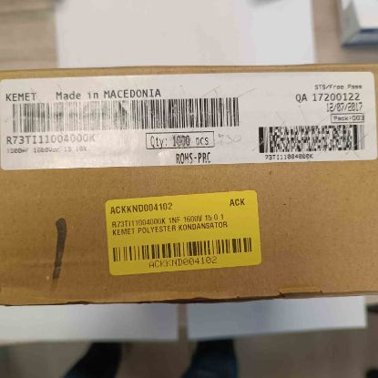 R73TI11004000K 1NF 1600V 15 0.1 KEMET POLYESTER KONDANSATÖR resmi