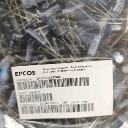 B43827A1226M 22MF 160V 10x16 ELKO KONDANSATÖR resmi