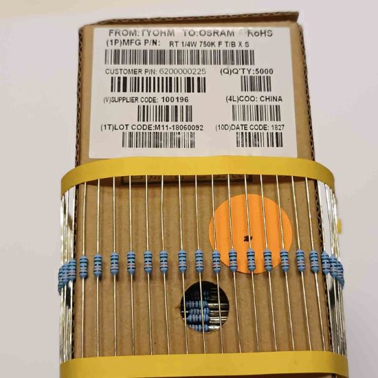 RT1/4W750K FT/BXS 750K 1/4W DİRENÇ resmi