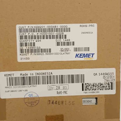 MMK22.5225K100D13L4TRAY 2.2MF 100V 22.5 0.1 KEMET POLYESTER KONDANSATÖR resmi