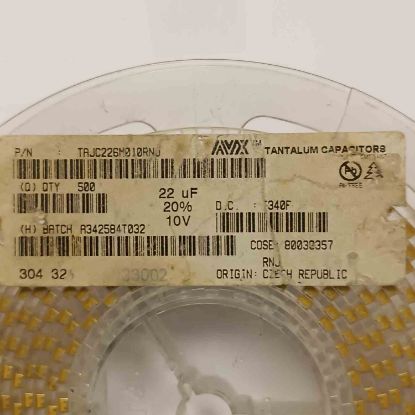 TAJC226M010RNJ 22MF 10V C AVX TANTAL KONDANSATÖR resmi