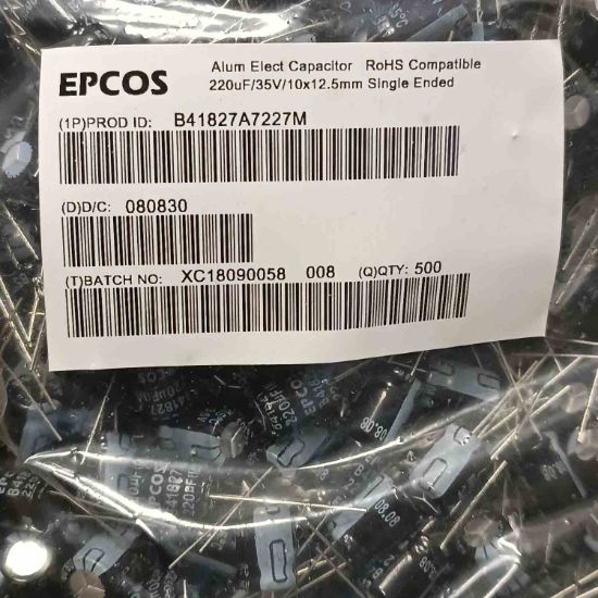 B41827A7227M 220MF 35V 10x12.5 ELKO KONDANSATÖR resmi