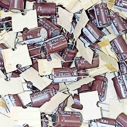 470MF 25V 10x20 105 NICHICON ELKO KONDANSATÖR resmi