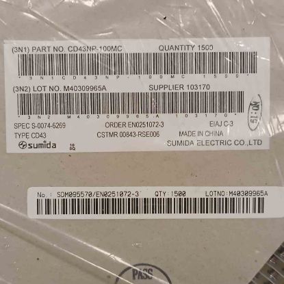 CD43NP-100MC 10uH 1.04A 4.80x4.30x3.50 SMD BOBİN resmi