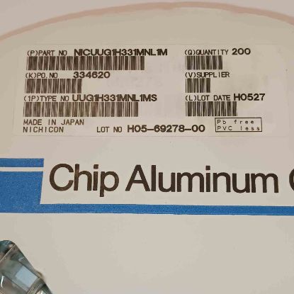 NICUUG1H331MNL1M 330MF 50V 12.5X13.5 NICHICON SMD KONDANSATÖR resmi