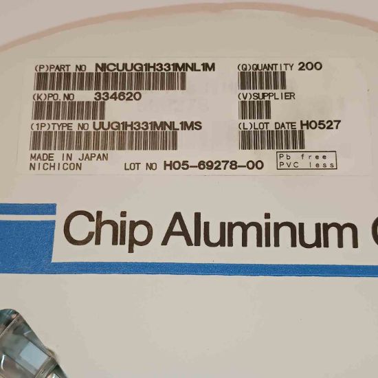 NICUUG1H331MNL1M 330MF 50V 12.5X13.5 NICHICON SMD KONDANSATÖR resmi