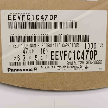 EEVFC1C470P 47MF 16V 6.3x5.4 PANASONIC SMD KONDANSATÖR resmi