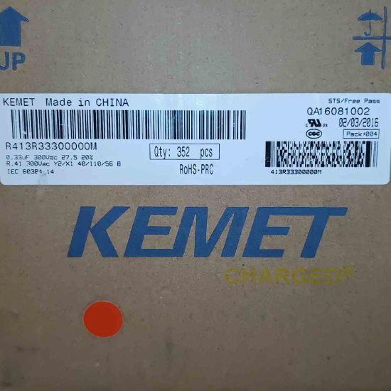 R413R33300000M 330NF 300VAC 27.5 20%|R.41 KEMET POLYESTER KONDANSATÖR resmi
