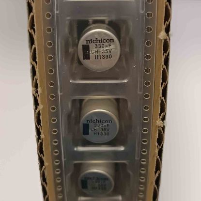 UUH1V331MNQAZHMS 330MF 35V 12.5x13.5 NICHICON SMD KONDANSATÖR resmi