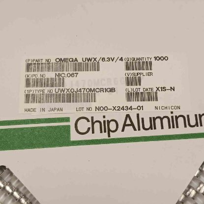 UWVXOJ470MCR1GB 47MF 6.3V NICHICON SMD KONDANSATÖR resmi