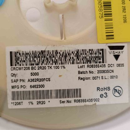 CRCW1206BC2R20TK100 2R2 1206 VISHAY SMD DİRENÇ resmi