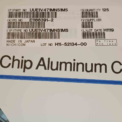 UUE1V471MNS1MS 470MF 35V 16x16.5 NICHICON SMD KONDANSATÖR resmi