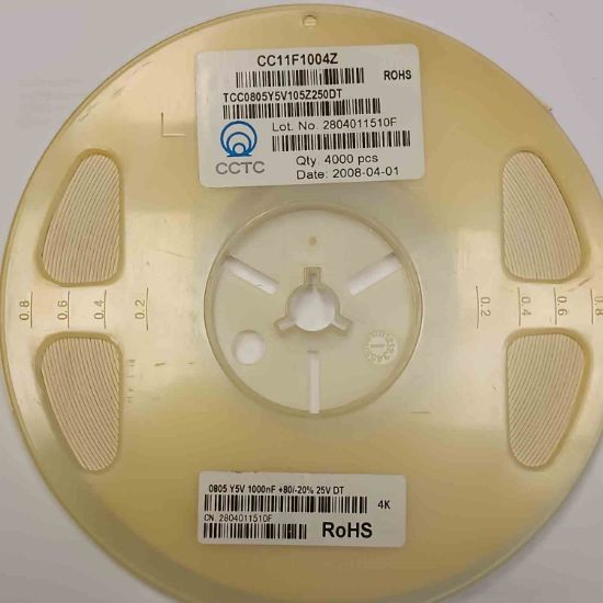 CC11F1004Z 1MF 25V 805 SMD SERAMİK KONDANSATÖR resmi