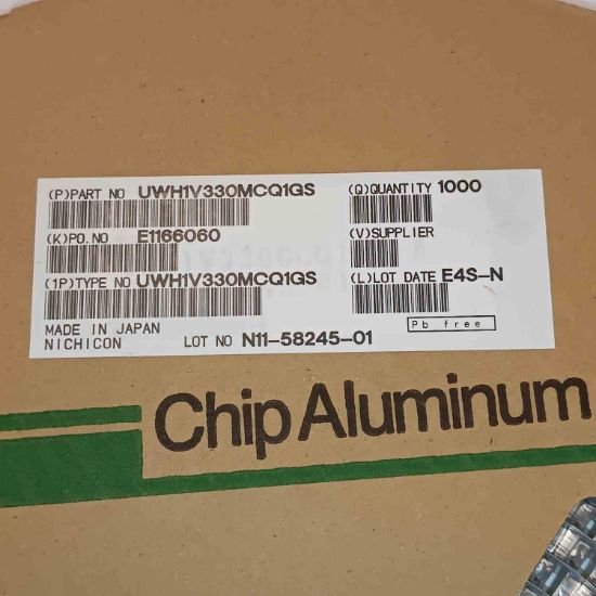 UWH1V330MCQ1GS 33MF 35V 8x6.2 NICHICON SMD KONDANSATÖR resmi