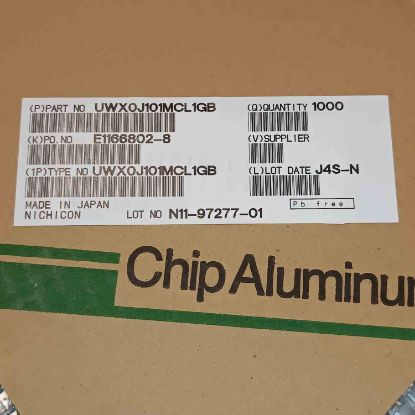 UWXOJ101MCL1GB 100MF 6V NICHICON SMD KONDANSATÖR resmi