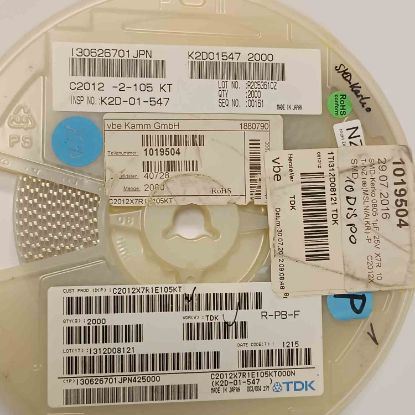 C2012X7R1E105KT 1MF 25V 805 TDK SMD SERAMİK KONDANSATÖR resmi