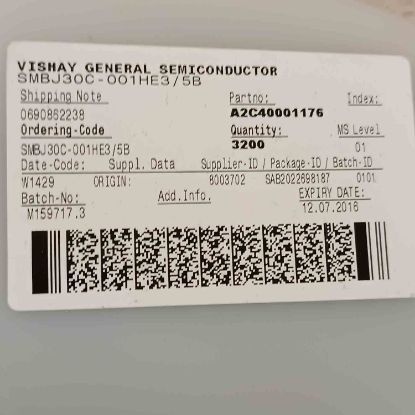 SMBJ30C-001HE3/5B 30V 600W SMD Transil DİYOT resmi