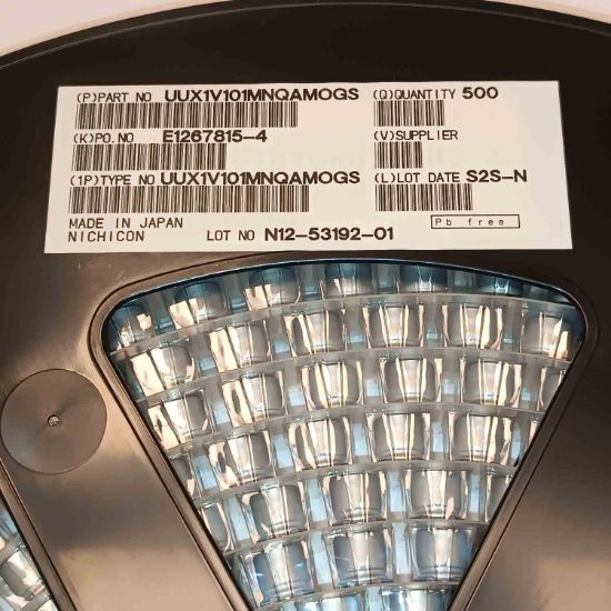 UUX1V101MNQAM0GS 100MF 35V 10x10 NICHICON SMD KONDANSATÖR resmi