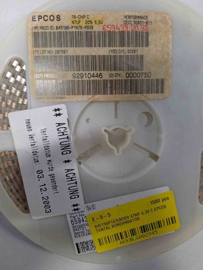 B45196P1476M309 47MF 6.3V C EPCOS TANTAL KONDANSATÖR resmi