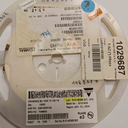CRCW0402100RFKTDBC 100R 402 VISHAY SMD DİRENÇ resmi