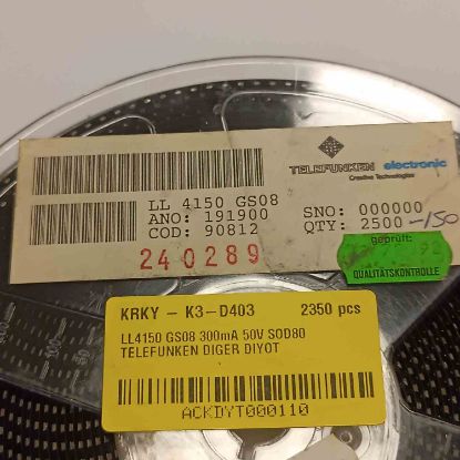LL4150 GS08 300mA 50V SOD80 TELEFUNKEN DİYOT resmi