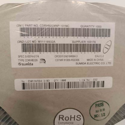 CDRH8D28NP-101NC 100uH 0.75A 8.3x8.3x3 SMD BOBİN resmi
