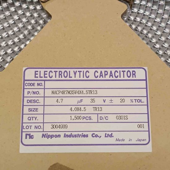 NACP4R7M35V 4.7MF 35V 4x4.5 NIPPON SMD KONDANSATÖR resmi
