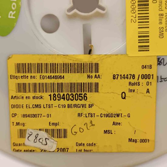 LTST-C19GD2WT-G RGB 100mcd Red. 150mcd Green. 40mcd Blue SMD EVERLIGHT OPTO resmi