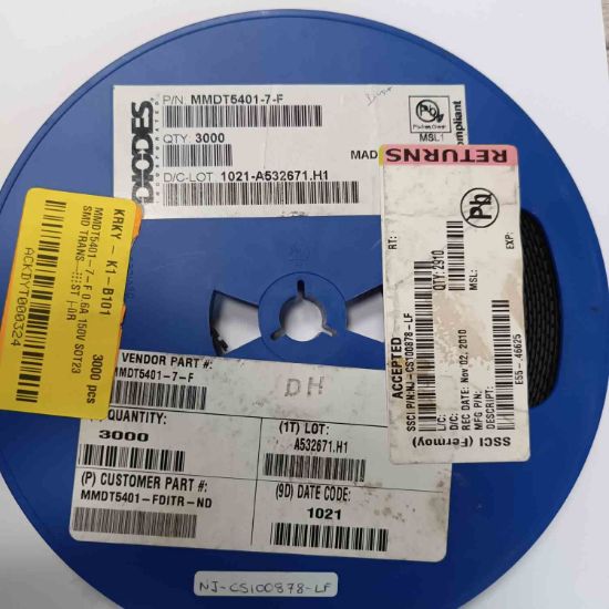 MMDT5401-7-F 0.6A 150V SOT23 SMD TRANSİSTÖR resmi
