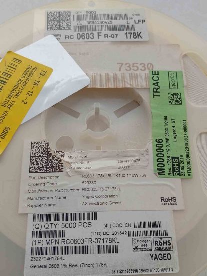 RC0603FR07178KL 178K YAGEO TRİMER KONDANSATÖR resmi