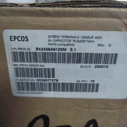 B43456A9129M 12.000MF 400V 76x220mm TRİMER KONDANSATÖR resmi