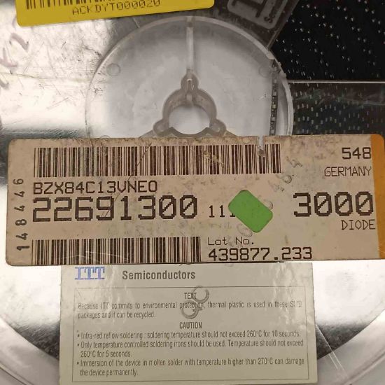 BZX84C13VNEO 13V 250MW SOT23 ITT ZENER DİYOT resmi
