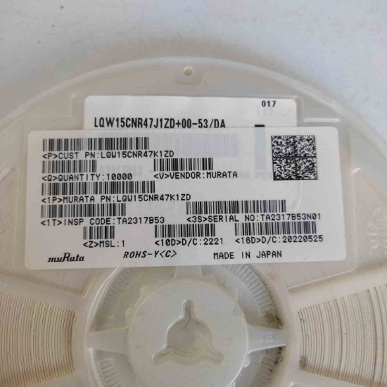 LQW15CNR47K1ZD INDUCTOR, 470NH, 380MHZ, 0.35A, 0402 resmi