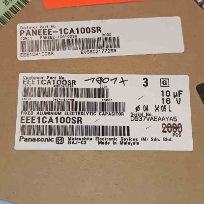 EEE1CA100SR 10MF 16V 4x5 PANASONIC SMD KONDANSATÖR resmi